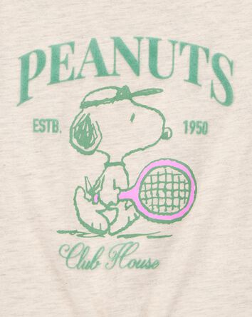 Kid Peanuts Tie Front Graphic Tee - Grey, 