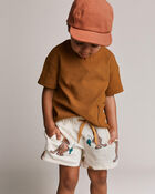 Toddler City Park&trade; Short in Fishing Tiger Print - Cream, image 3 of 6 slides
