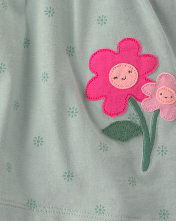 B&eacute;b&eacute; fille - Robe cache-couche &agrave; motif floral - Vert, 