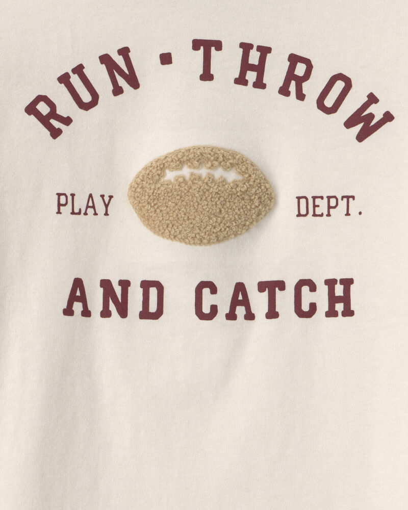 Football Long-Sleeve Graphic Tee - White, image 2 of 3 slides