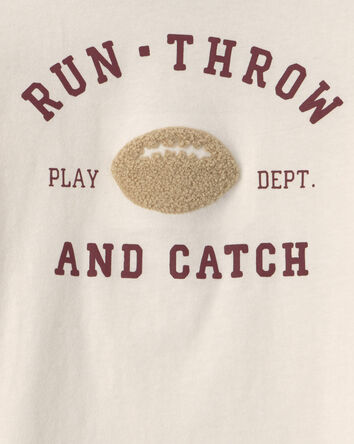 Football Long-Sleeve Graphic Tee - White, 