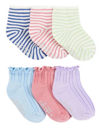 Baby 6-Pack Ankle Socks, 