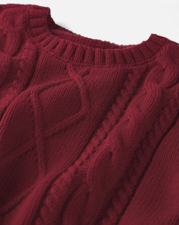 Baby Organic Cotton Cable Knit Sweater, 