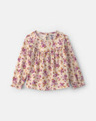 Toute-petite fille &ndash; Haut manches longues &agrave; motif floral, image 1 sur 2 diapositives