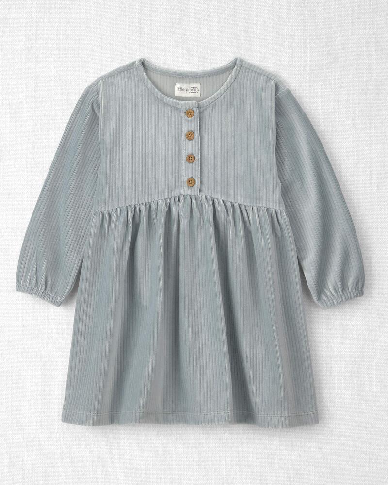 Toute-petit fille - Robe en velours c&ocirc;tel&eacute; recycl&eacute;, image 1 sur 5 diapositives