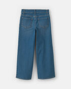 Girls Cropped Wide-Leg Jeans - Medium Wash, image 2 of 4 slides