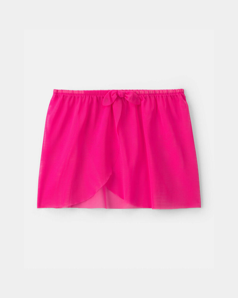 Girls 2-Piece Swimsuit and Cover Up Skirt Set - Pink, image 2 of 5 slides