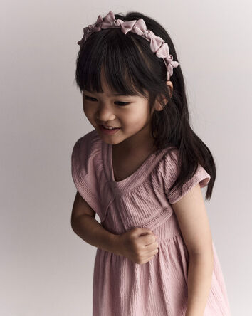 Toddler Girl Bow Headband - Mauve, 