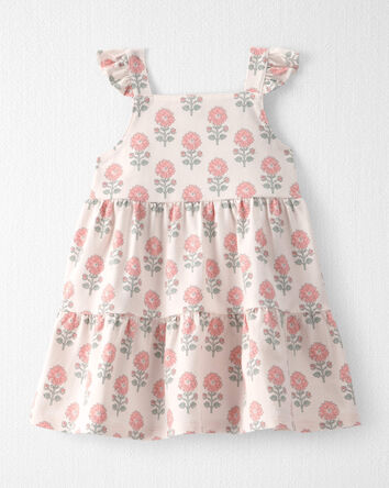 Baby Girl Organic Cotton Floral Tiered Dress, 