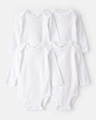 Baby 4-Pack Long-Sleeve Bodysuits, image 1 of 7 slides