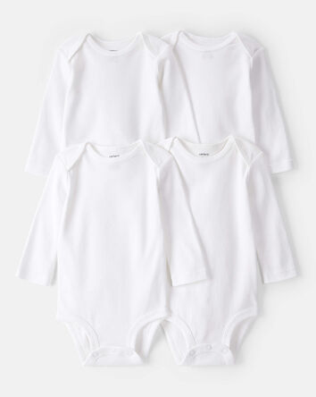 Baby 4-Pack Long-Sleeve Bodysuits, 