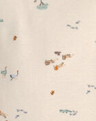 B&eacute;b&eacute; gar&ccedil;on - Ensemble 2 pi&egrave;ces salopette &agrave; motif safari &ndash; Bleu/Cr&egrave;me, image 5 sur 5 diapositives