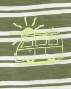 Baby Sun Striped Cotton Blend Short-Sleeve Tee, image 2 of 3 slides