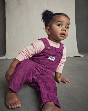 B&eacute;b&eacute; fille - Salopette en velours c&ocirc;tel&eacute; &ndash; Mauve, 