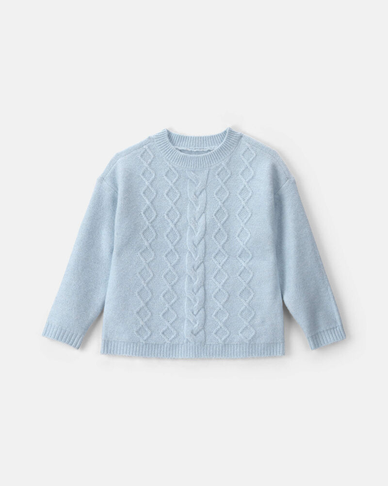 Toddler Girl Metallic Sweater - Blue, image 1 of 3 slides