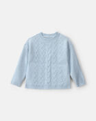 Toddler Girl Metallic Sweater - Blue, image 1 of 3 slides