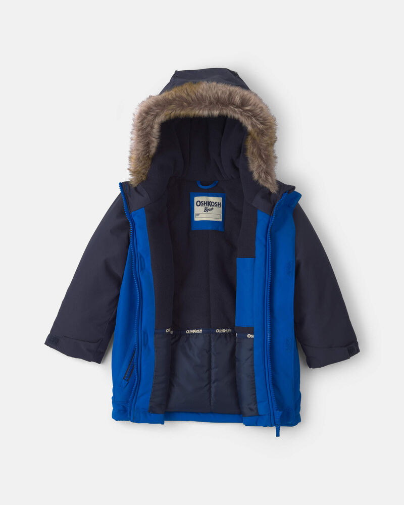 Toddler Boy Winter Parka- Royal Blue, image 2 of 3 slides