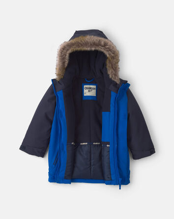 Toddler Boy Winter Parka- Royal Blue, 