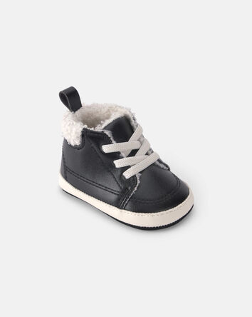 Baby Boy High Top Sneakers - Black, 