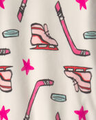 Toddler Girl 2-Piece Dreamplush Pyjama Set -Hockey, image 2 of 3 slides