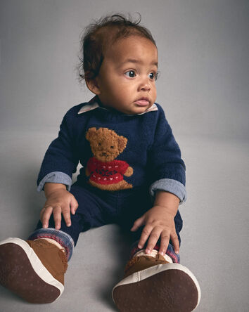 B&eacute;b&eacute; gar&ccedil;on - Pantalon en velours c&ocirc;tel&eacute; &agrave; bretelles &ndash; Bleu, 