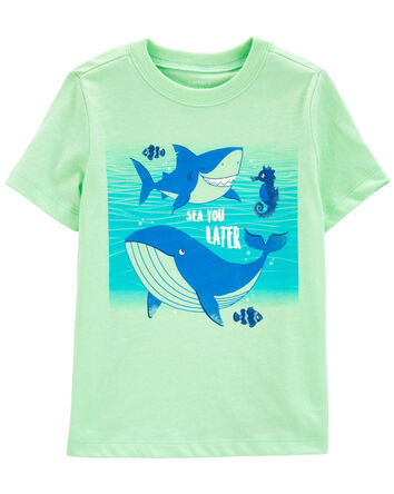 T-shirt à imprimé d’animaux marins, 