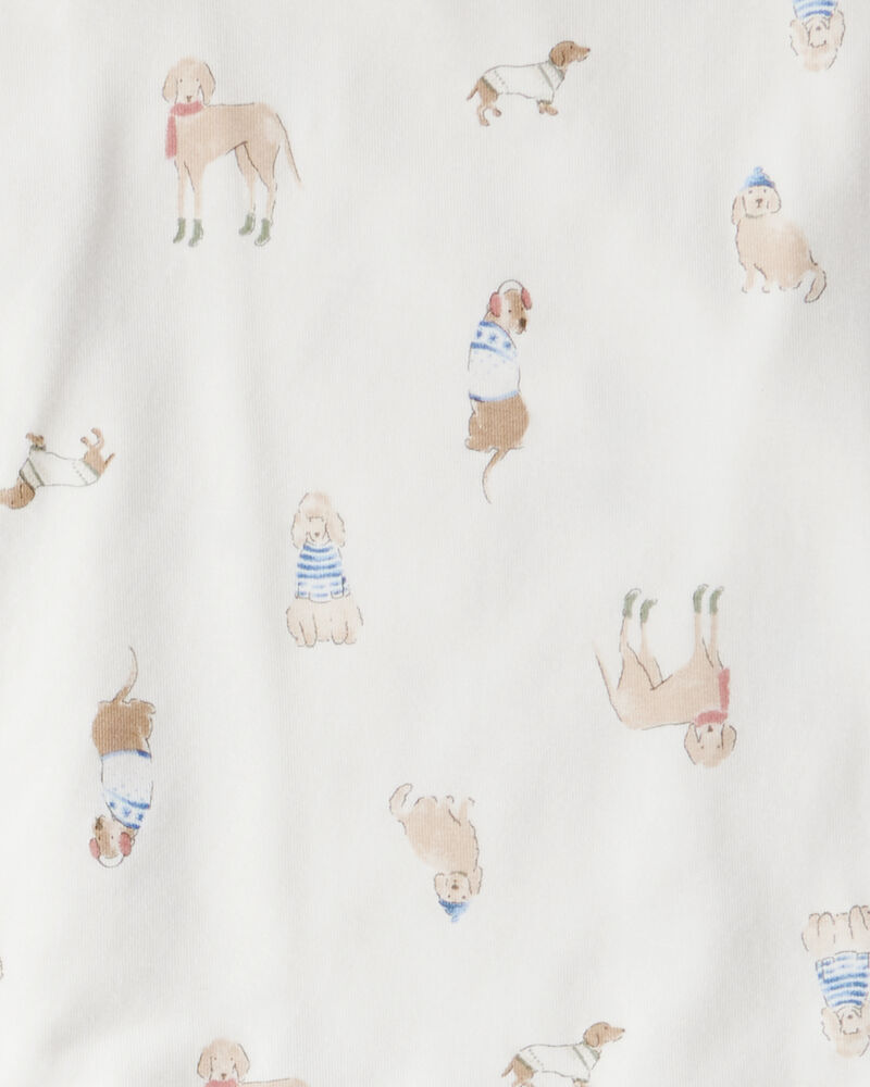 Kid Dog Long-Sleeve Loose Fit 2-Piece Pyjamas - White, image 3 of 4 slides