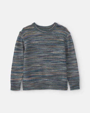 Gar&ccedil;ons - Chandail &agrave; fils teints par sections &ndash; Bleu/Gris, 