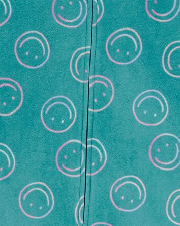 Kid 1-Piece Smiley Face Fleece Footie Pyjamas, 
