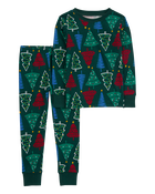 Baby 2-Piece Christmas Tree 100% Snug Fit Cotton Pyjamas, image 1 of 3 slides