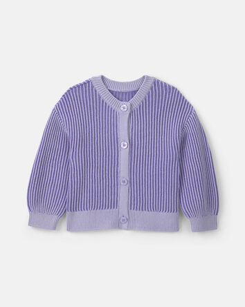 Toddler Girl Button-Down Cardigan Sweater - Purple, 