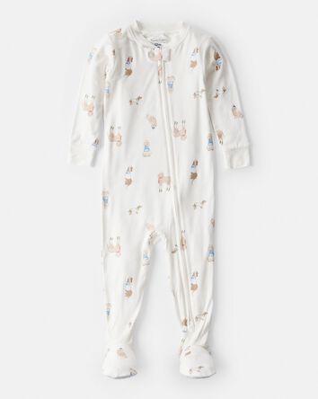 Baby Dog Loose Fit 1-Piece Pajamas - Cream, 