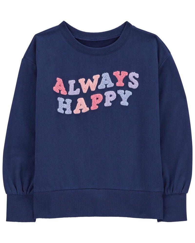 Kid Always Happy Crew Neck Pullover, image 1 of 3 slides