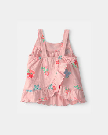 Toddler Girl 2-Piece Floral Ruffle Top & Short Set - Pink, 
