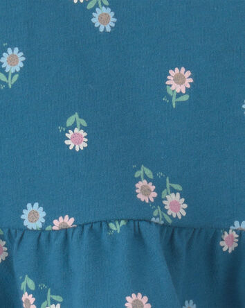 B&eacute;b&eacute; fille - Haut manches longues &agrave; motif floral - Sarcelle, 