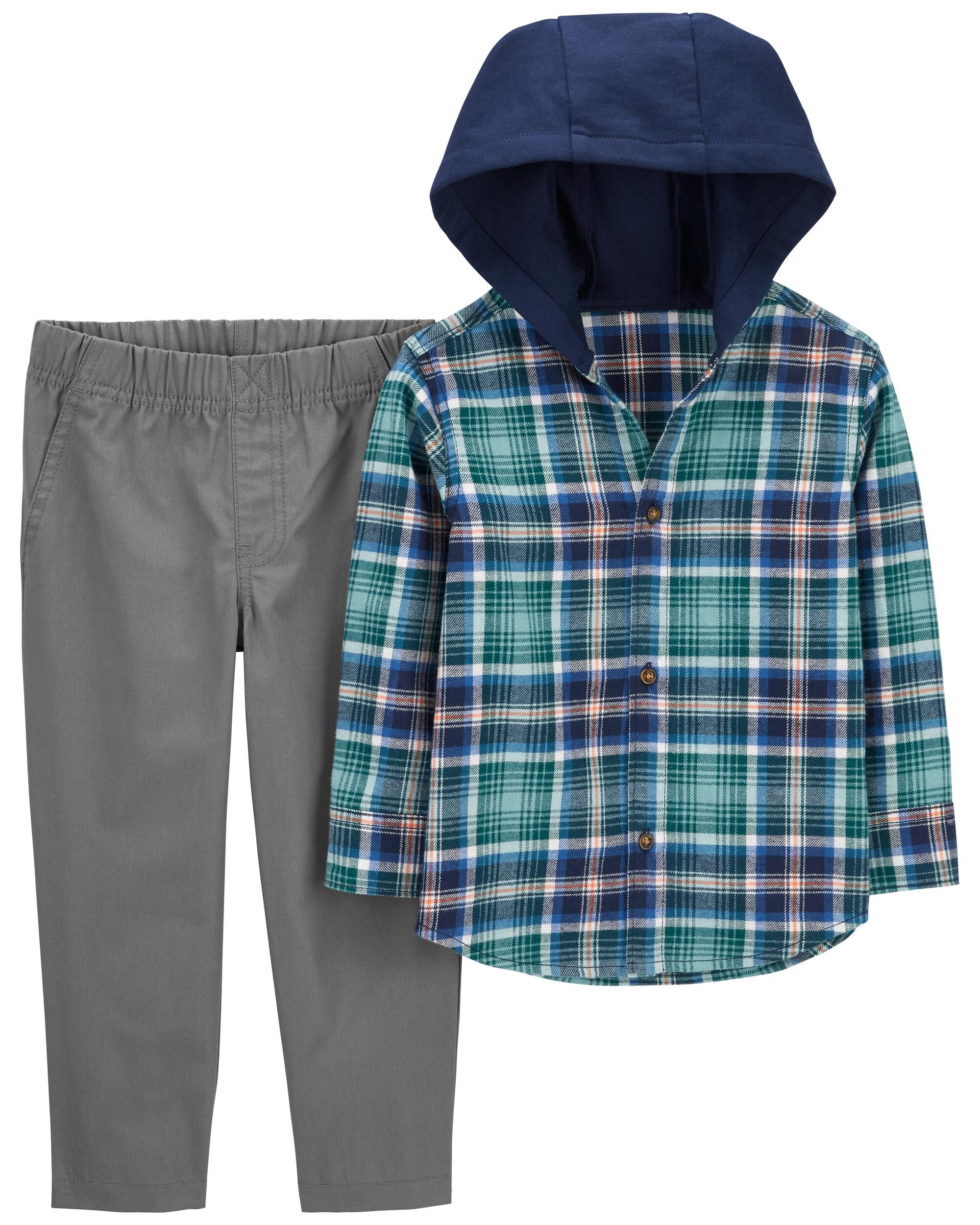Plaid cheap outfit set