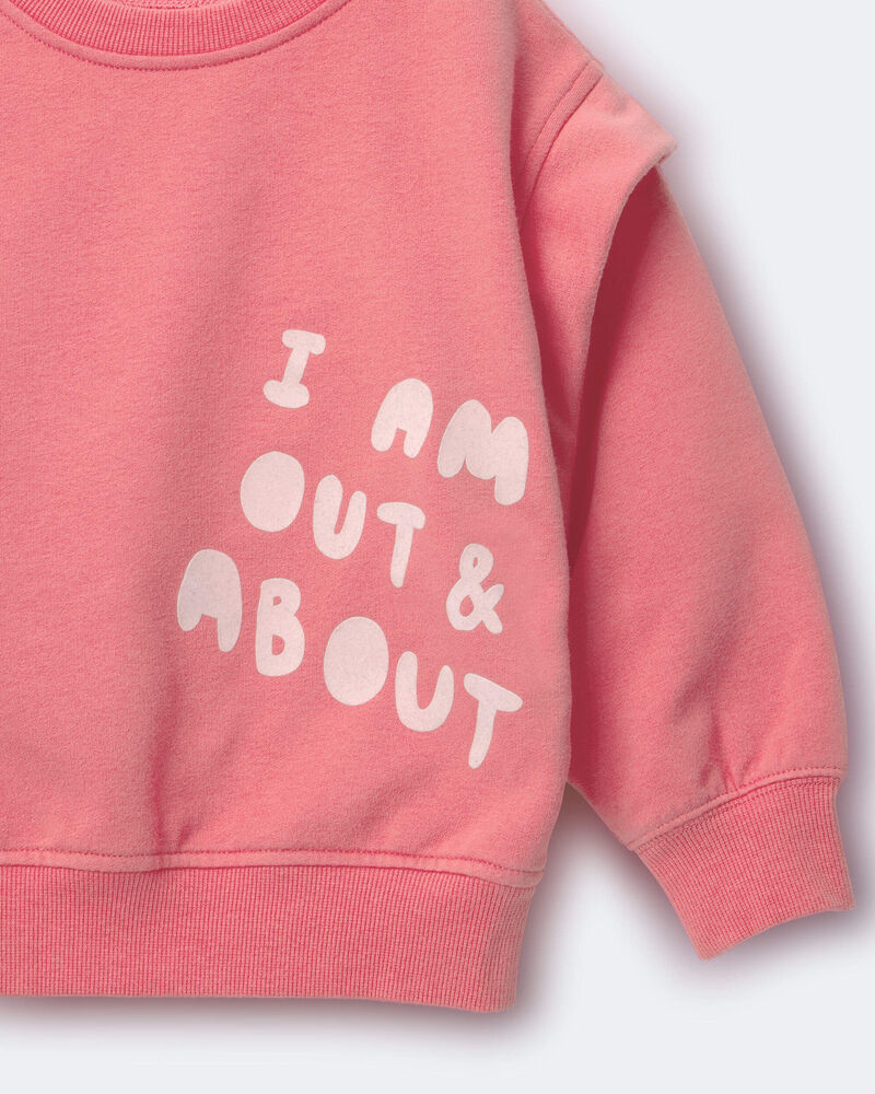 Toute-petit fille - Chandail ouat&eacute; double &eacute;paisseur &laquo;Out & About&raquo; &ndash; Rose, image 5 sur 5 diapositives