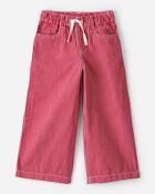 Toddler Girl Striped Wide-Leg Pants - Red, image 1 of 4 slides