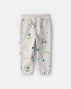 Toddler Boy Space Dino French Terry Joggers - Grey, image 2 of 4 slides