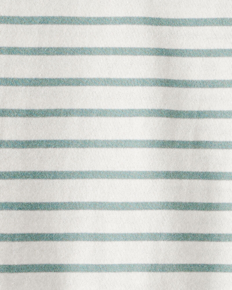 Toddler Girl Striped Long-Sleeve Peplum Top - Green, image 2 of 3 slides