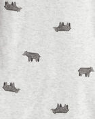 Baby Girl 3-Piece Bear Print Sleeveless Jacket, Bodysuit & Pant Set - White, image 3 of 5 slides