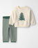 Cream, Green Stripes