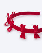 Toddler Girl Bow Headband - Red, image 2 of 3 slides