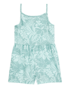 Kid Tropical Floral Tank Romper, image 1 of 3 slides