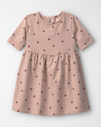 Toute-petit fille - Robe en jersey bouclette de coton biologique &agrave; motif pomme, 
