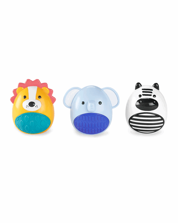 B&eacute;b&eacute; - Ensemble de 3 hochets &agrave; &oelig;ufs Jungle Beats Baby, 