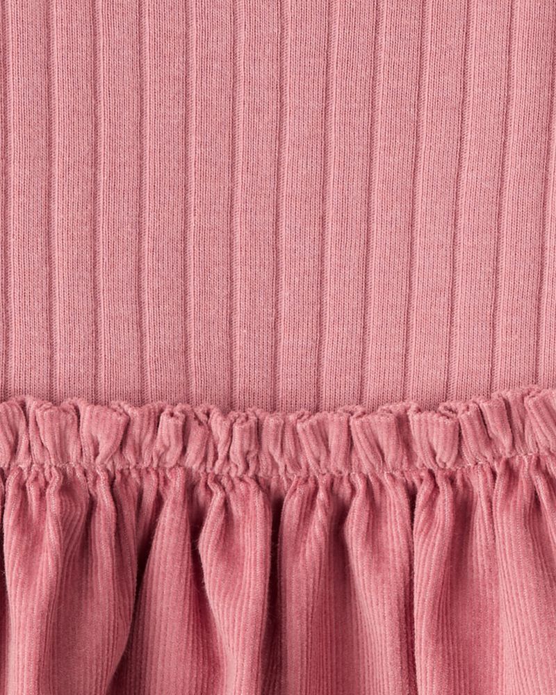 Baby Girl Rib Knit Dress - Pink, image 4 of 5 slides