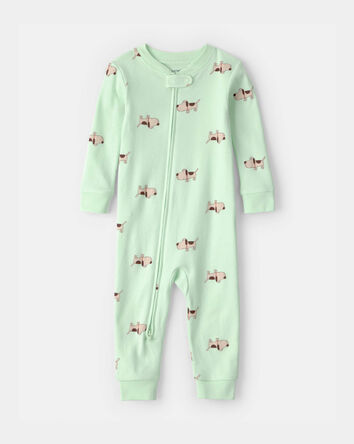 Tout-petit - Pyjama 1 pi&egrave;ce ajust&eacute; en 100 % coton, chien - Vert, 
