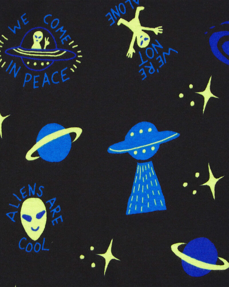 Kid 4-Piece Space Alien 100% Snug Fit Cotton Pyjamas, image 4 of 5 slides