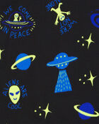 Kid 4-Piece Space Alien 100% Snug Fit Cotton Pyjamas, image 4 of 5 slides